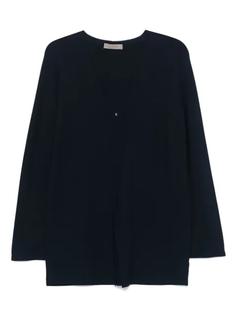 D.Exterior fine-knit cardigan
