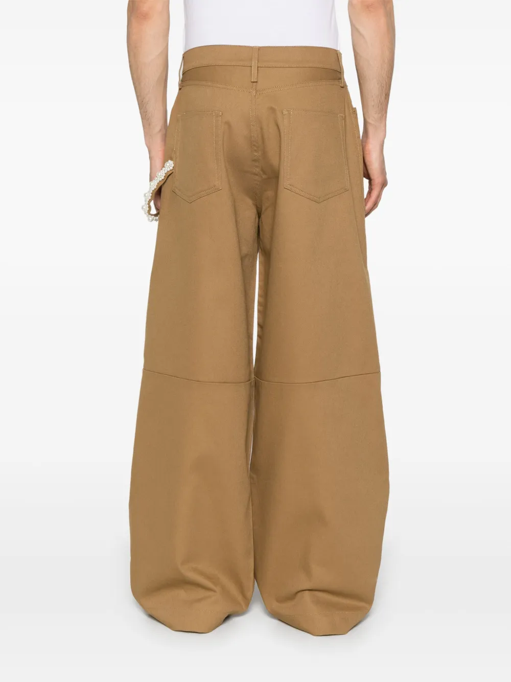 Simone Rocha Broek met wijde pijpen Beige