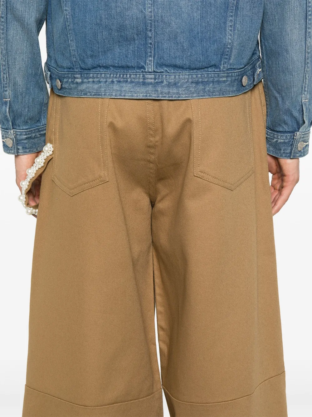 Simone Rocha Broek met wijde pijpen Beige