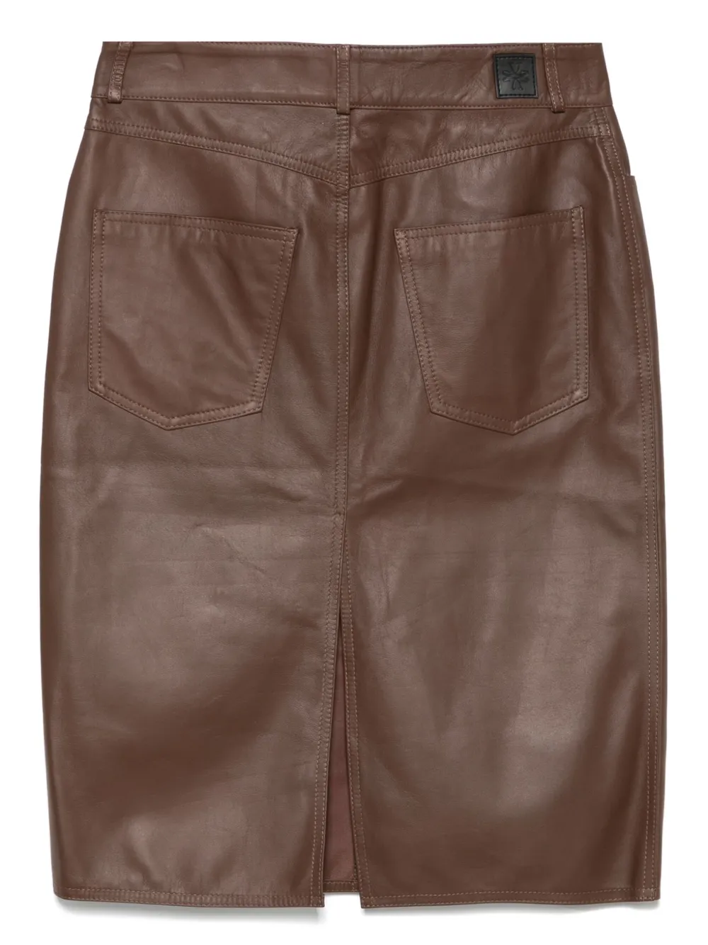 jacobcohën Jacob Cohën Leren midi-rok - Bruin