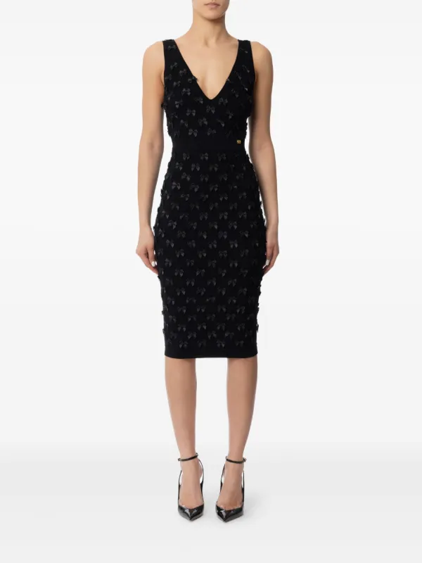 Elisabetta Franchi リボンディテール ドレス | ブラック
