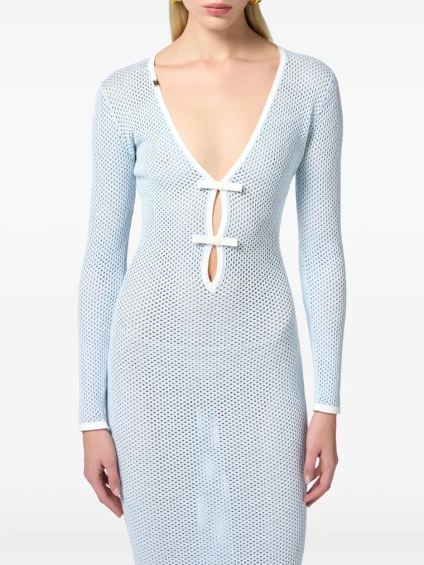 【送料 関税込】 ELISABETTAFRANCHI JERSEY MIDI DRESS WITH * Jersey midi dress with side knot | Elisabetta Franchi® Outlet