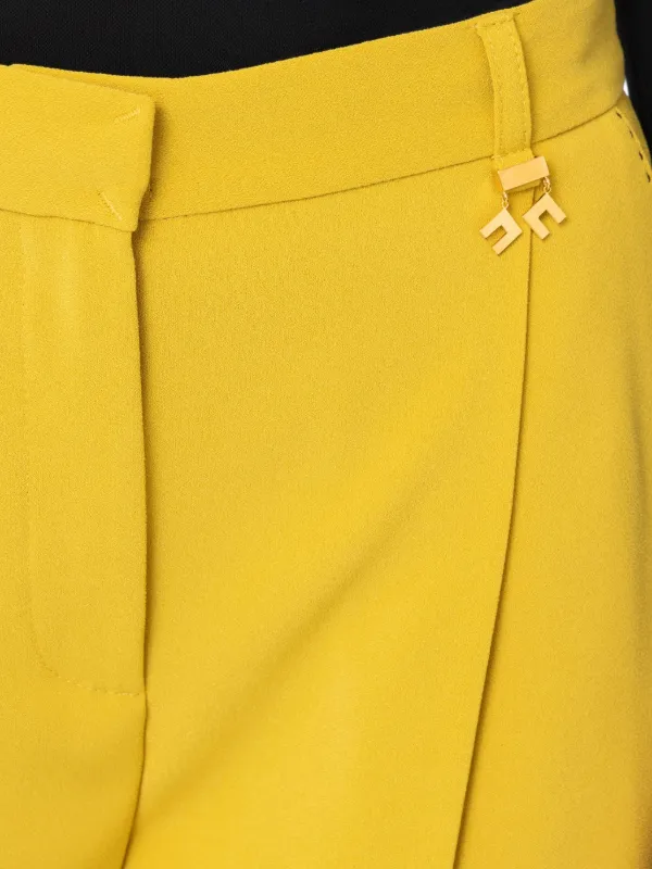 Elisabetta Franchi センタープレス パンツ | イエロー