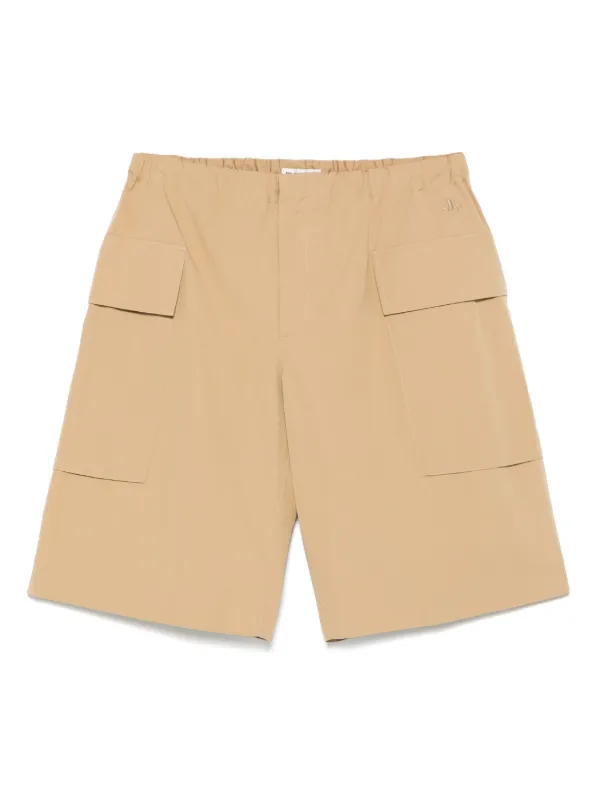 Jil Sander Cotton Cargo Shorts in Brown