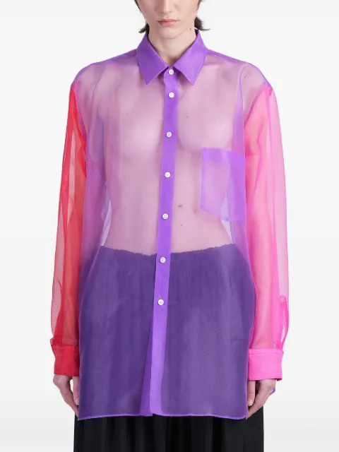 Comme Des Garçons قميص شفاف