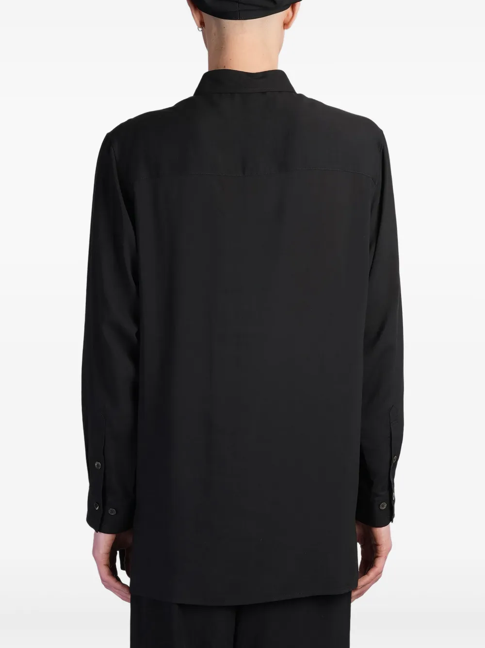 Y's Slim-fit overhemd Zwart