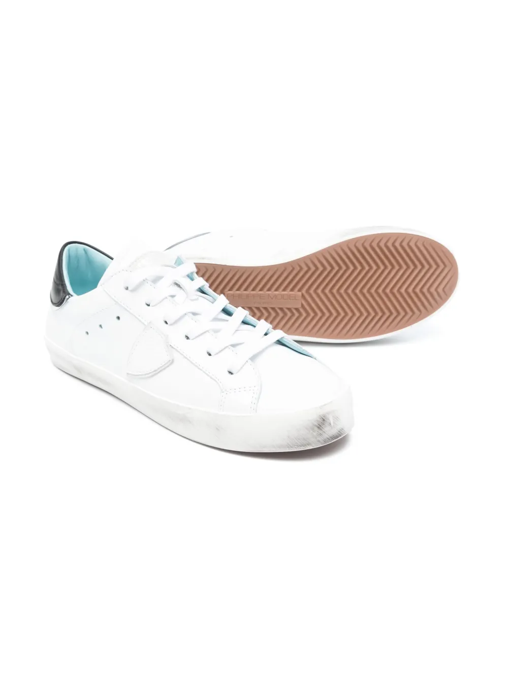 Philippe Model Kids Leren sneakers Wit