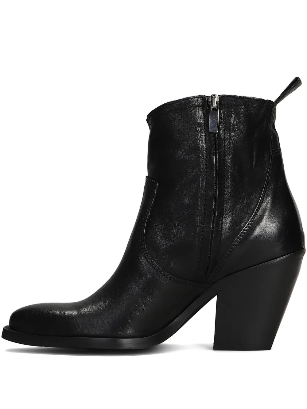Metisse Leather Boots In Black