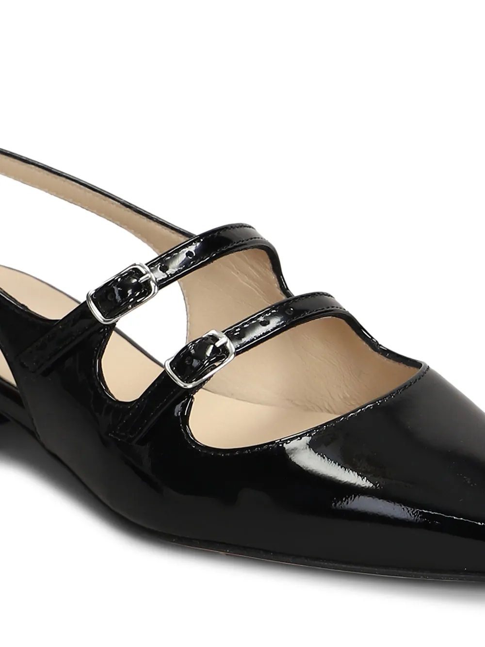 Anna F Patent-finish Ballet Flats In Black
