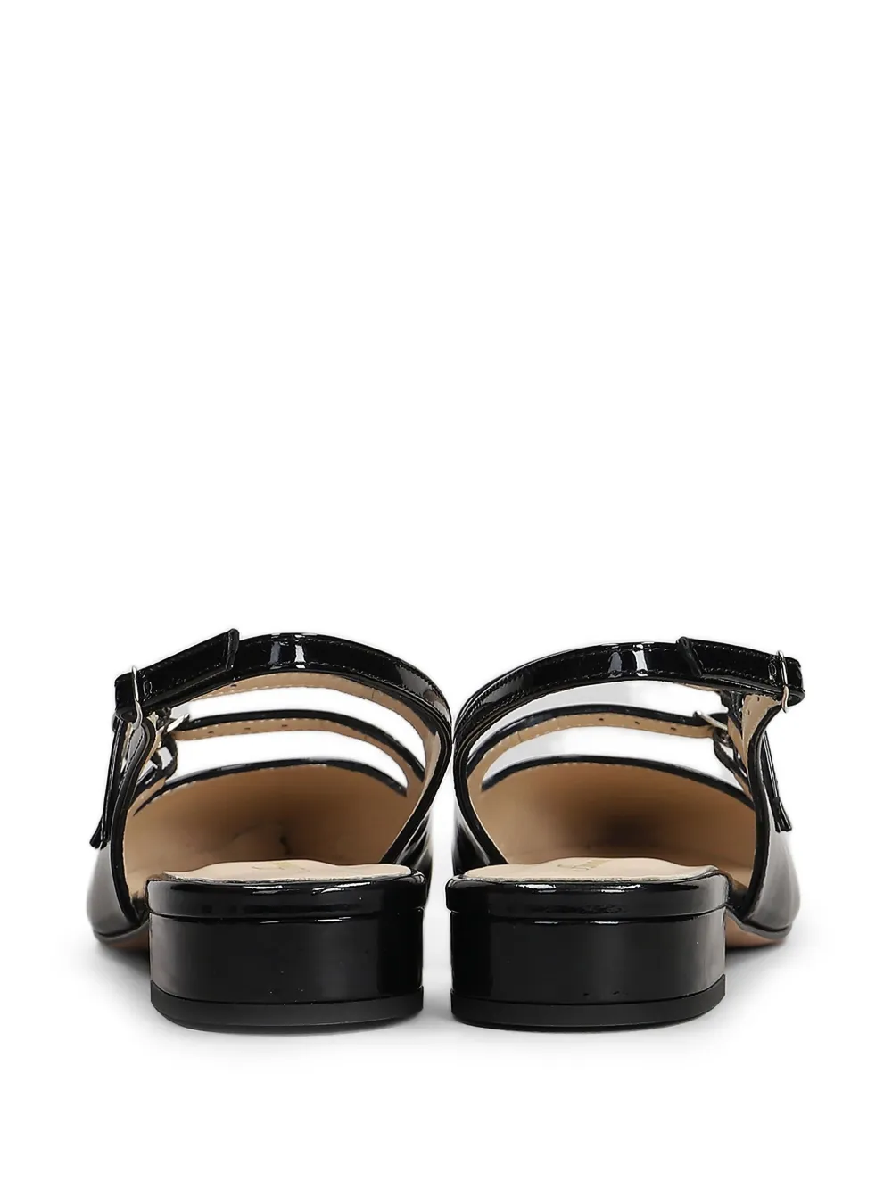 Anna F Patent-finish Ballet Flats In Black