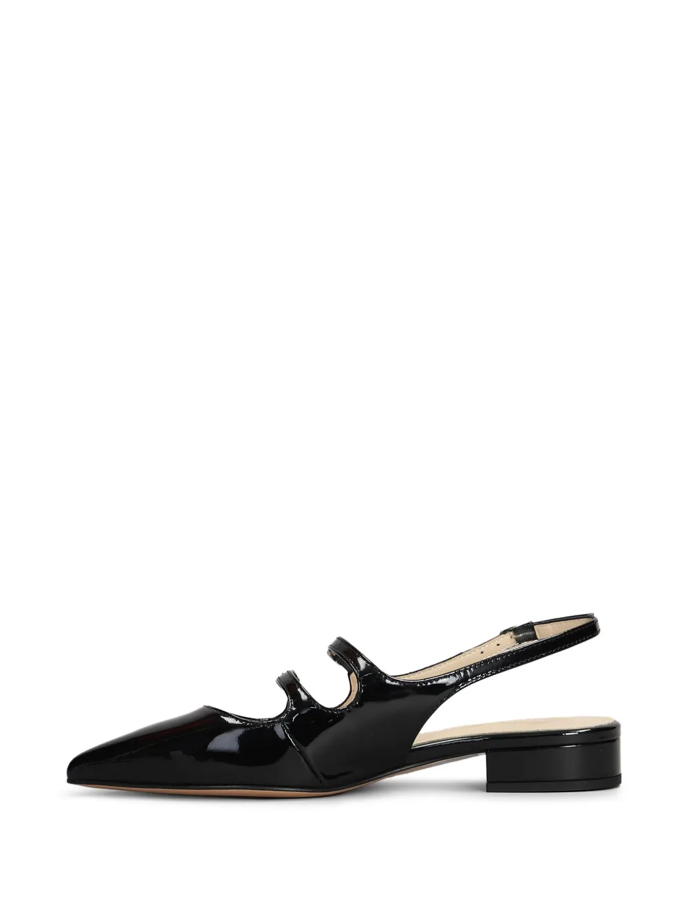 Anna F Patent-finish Ballet Flats In Black