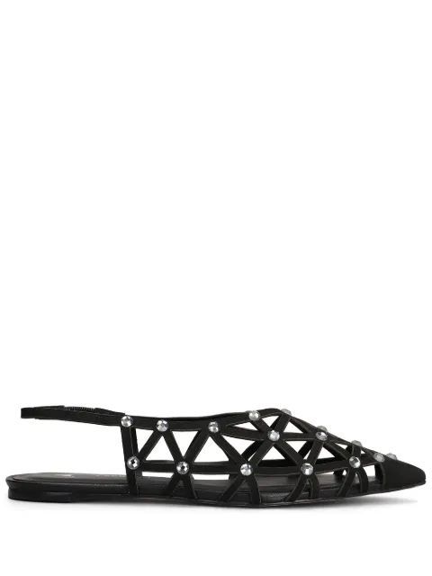 CARRANO rhinestone-embellished ballerina shoes