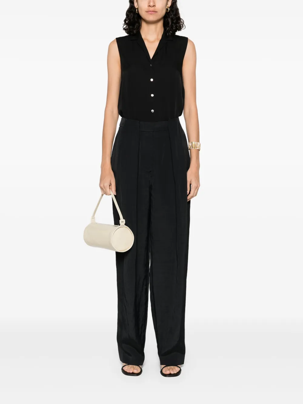 Theory silk shirt - Zwart