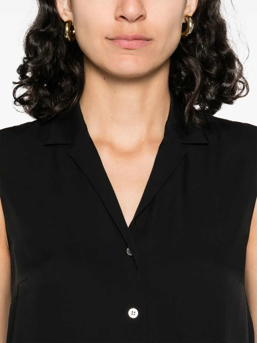 Theory Zijden blouse Zwart