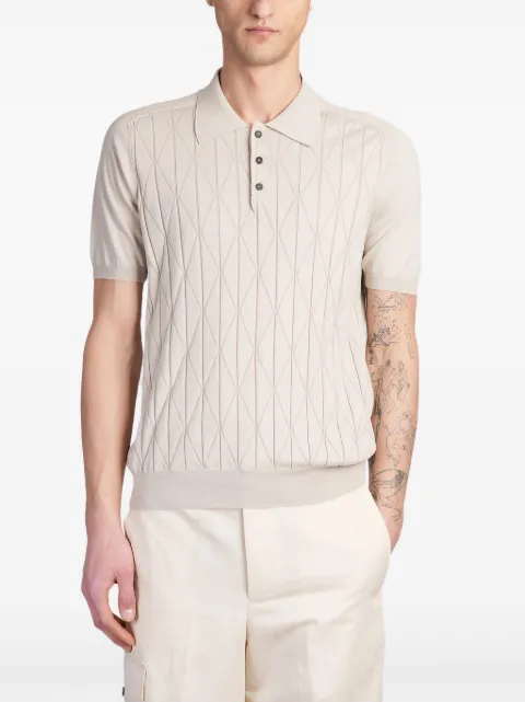 Roberto Collina pointelle-detailed polo shirt