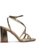 Lola Cruz 95mm leather sandals - Gold