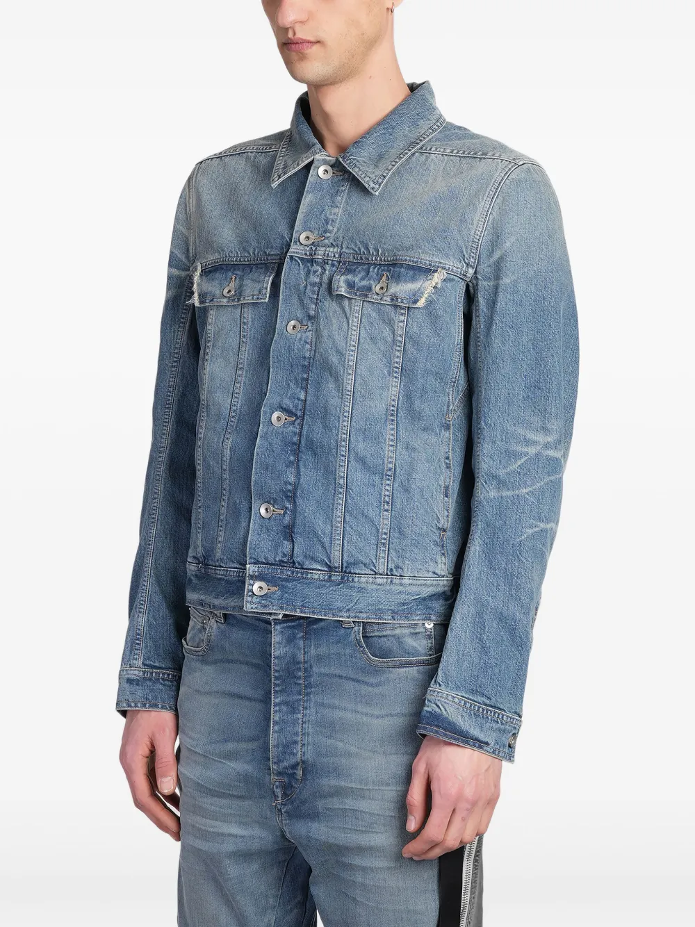 Rick Owens DRKSHDW Denim jack Blauw