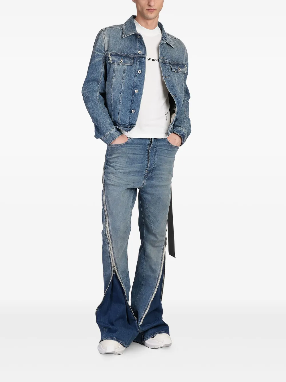Rick Owens DRKSHDW Denim jack Blauw