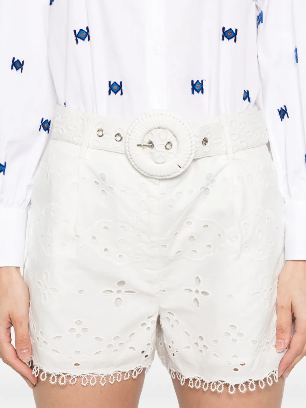 Hemant & Nandita Adya Shorts In White