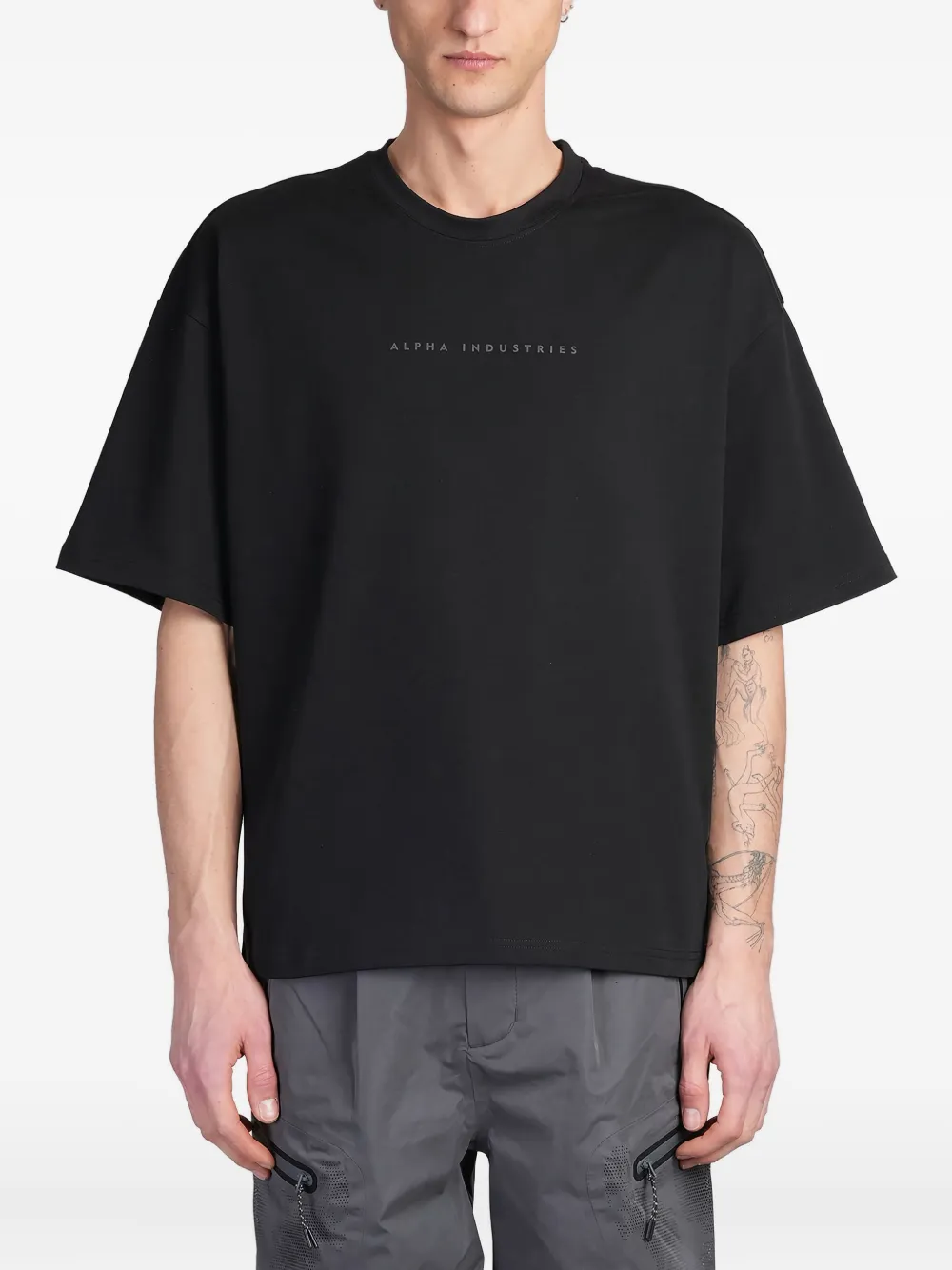 Alpha Industries camiseta de algodón con logo estampado | negro | Image 1
