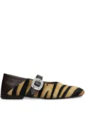 Wales Bonner animal-print ballerina shoes - Brown