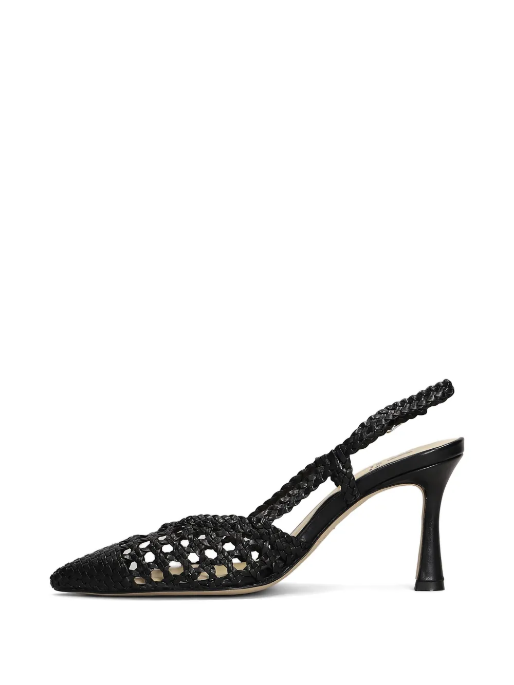 L Arianna Leren pumps Zwart