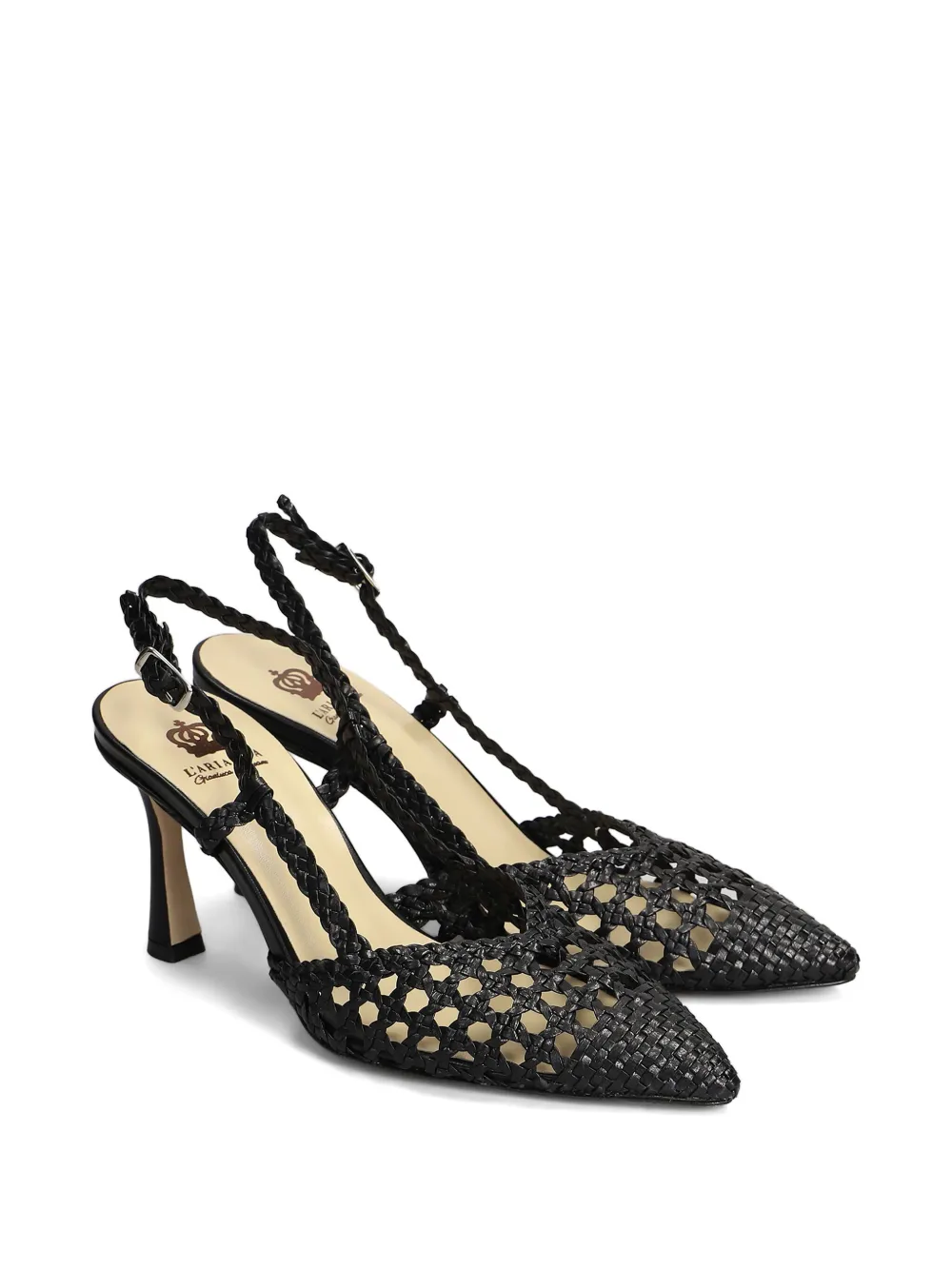 L Arianna leather pumps - Zwart