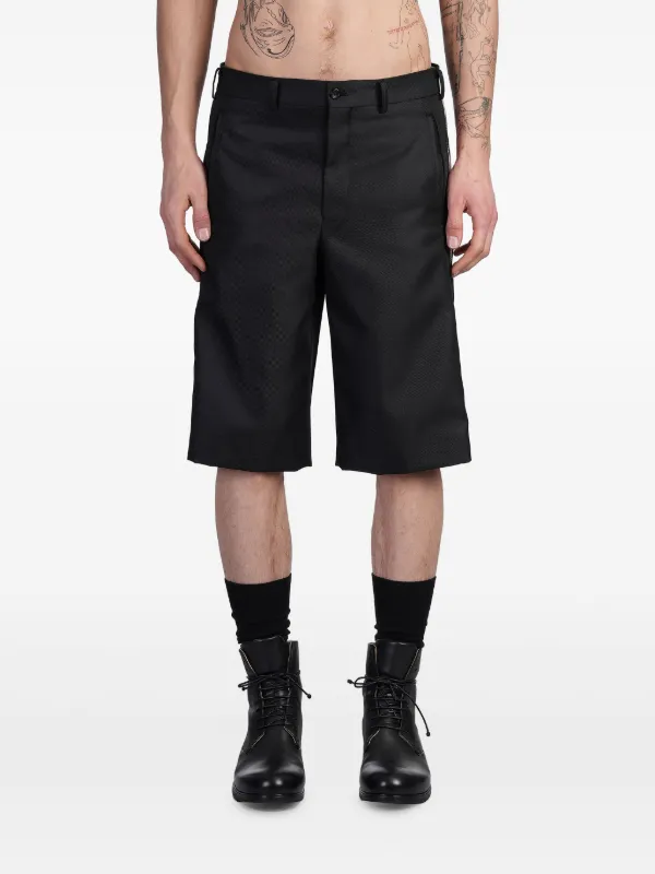 COMME des GARCONS HOMME PLUS ショートダッフル COMME des GARCONS HOMME レザー切り返しダッフルコート