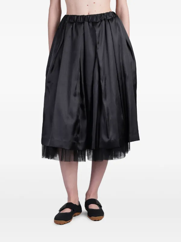 スカート 23AW BLACK COMME des GARCONS tulle skirt Black Comme Des Garçons Tulle Midi Skirt | Black | FARFETCH SG