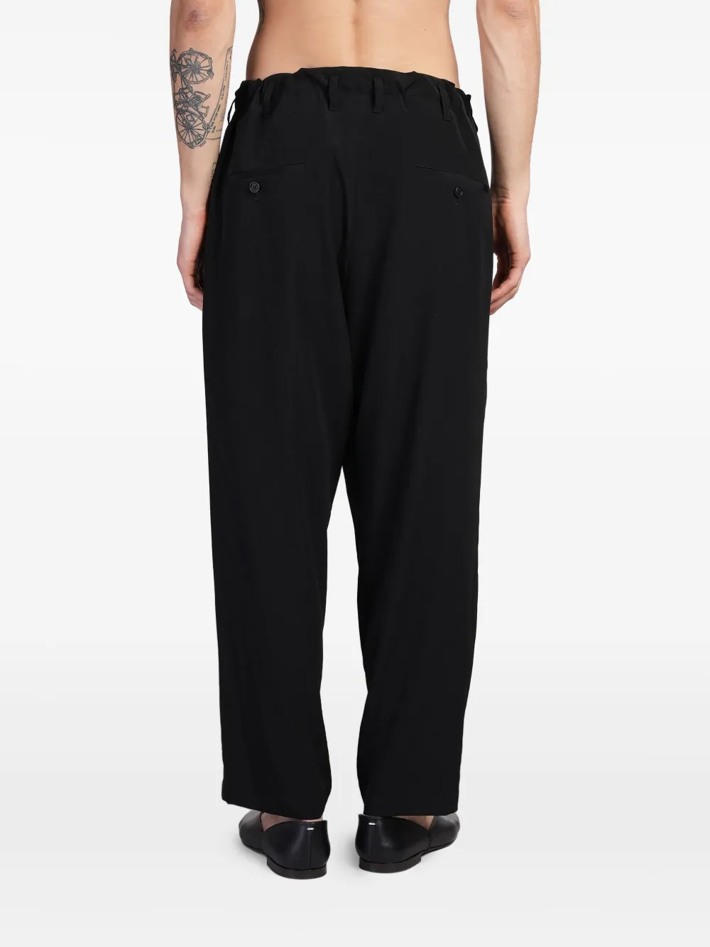 Y's Broek met geplooid detail Zwart