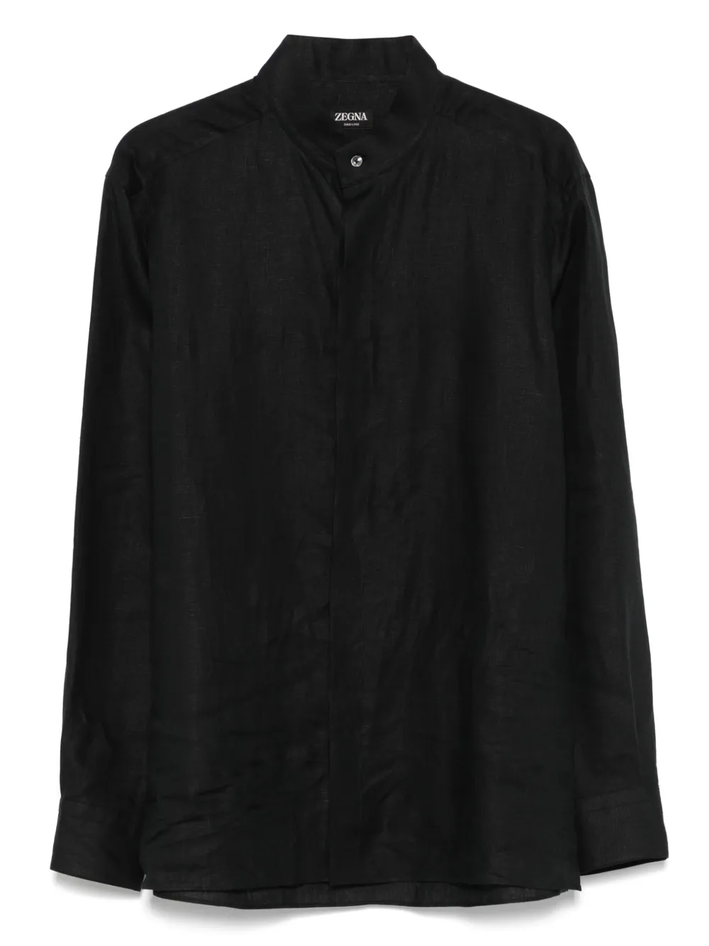 Zegna camisa de lino | negro | Image 1
