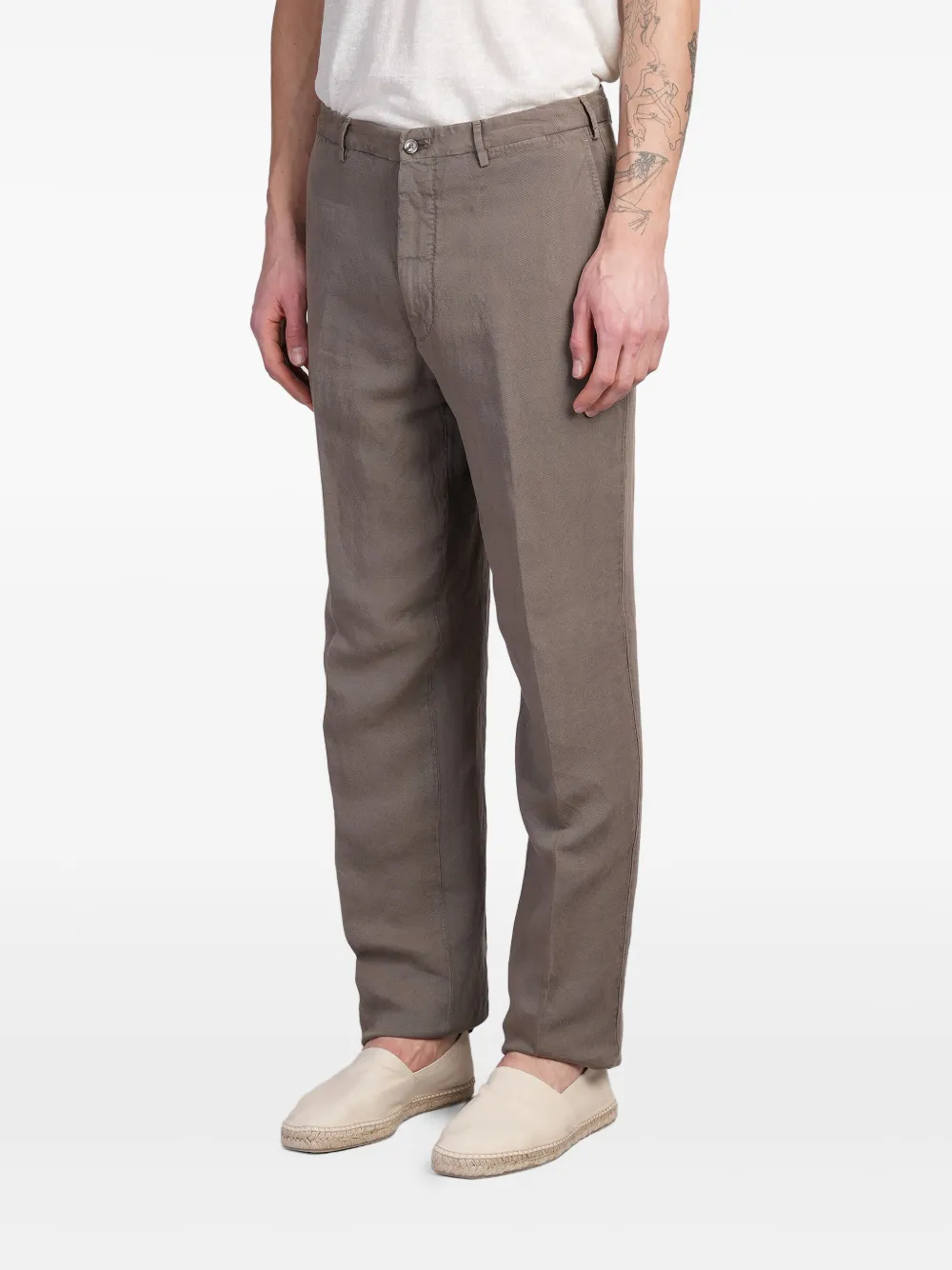Santaniello Flip Ffevo Pants In Taupe Cly In 褐色