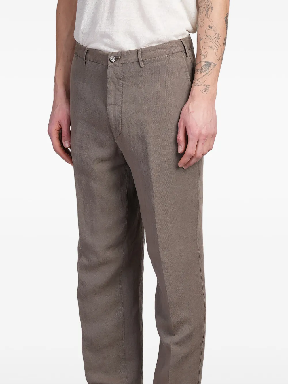 Santaniello Flip Ffevo Pants In Taupe Cly In 褐色