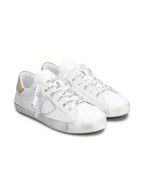 Philippe Model Kids tenis con efecto envejecido