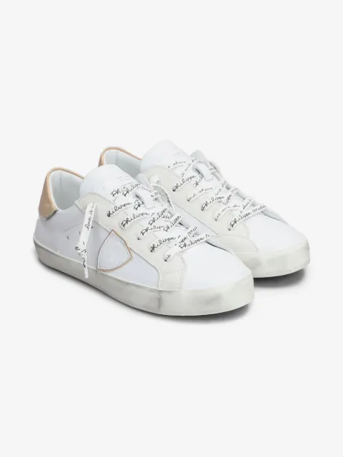Philippe Model Kids distressed leather sneakers