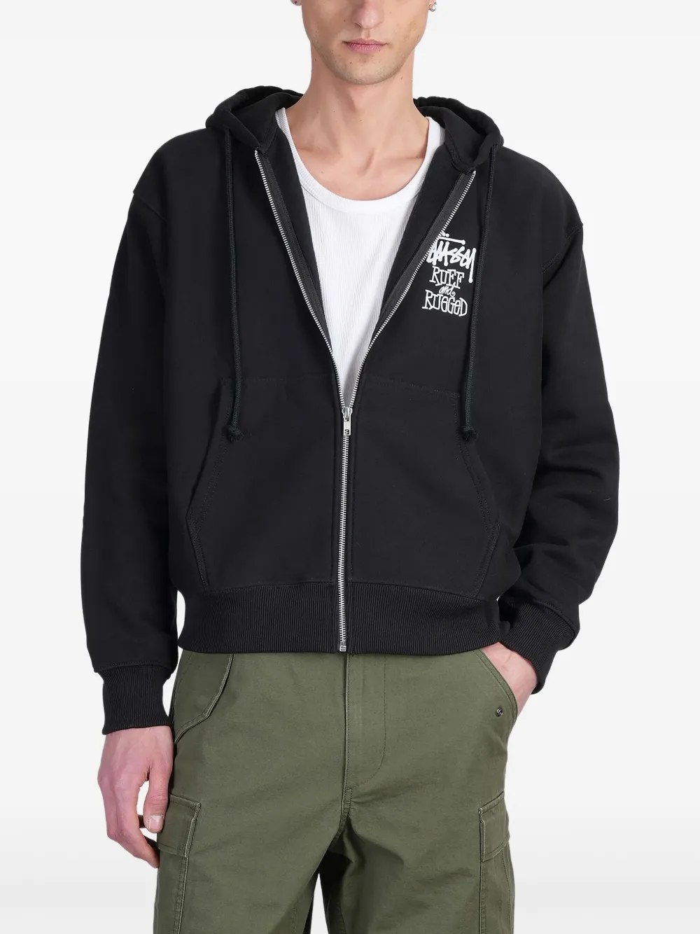 Stüssy Hoodie met logoprint Zwart