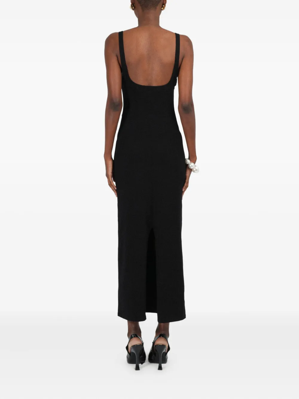 ROWEN ROSE SLEEVELESS JERSEY MIDI DRESS 