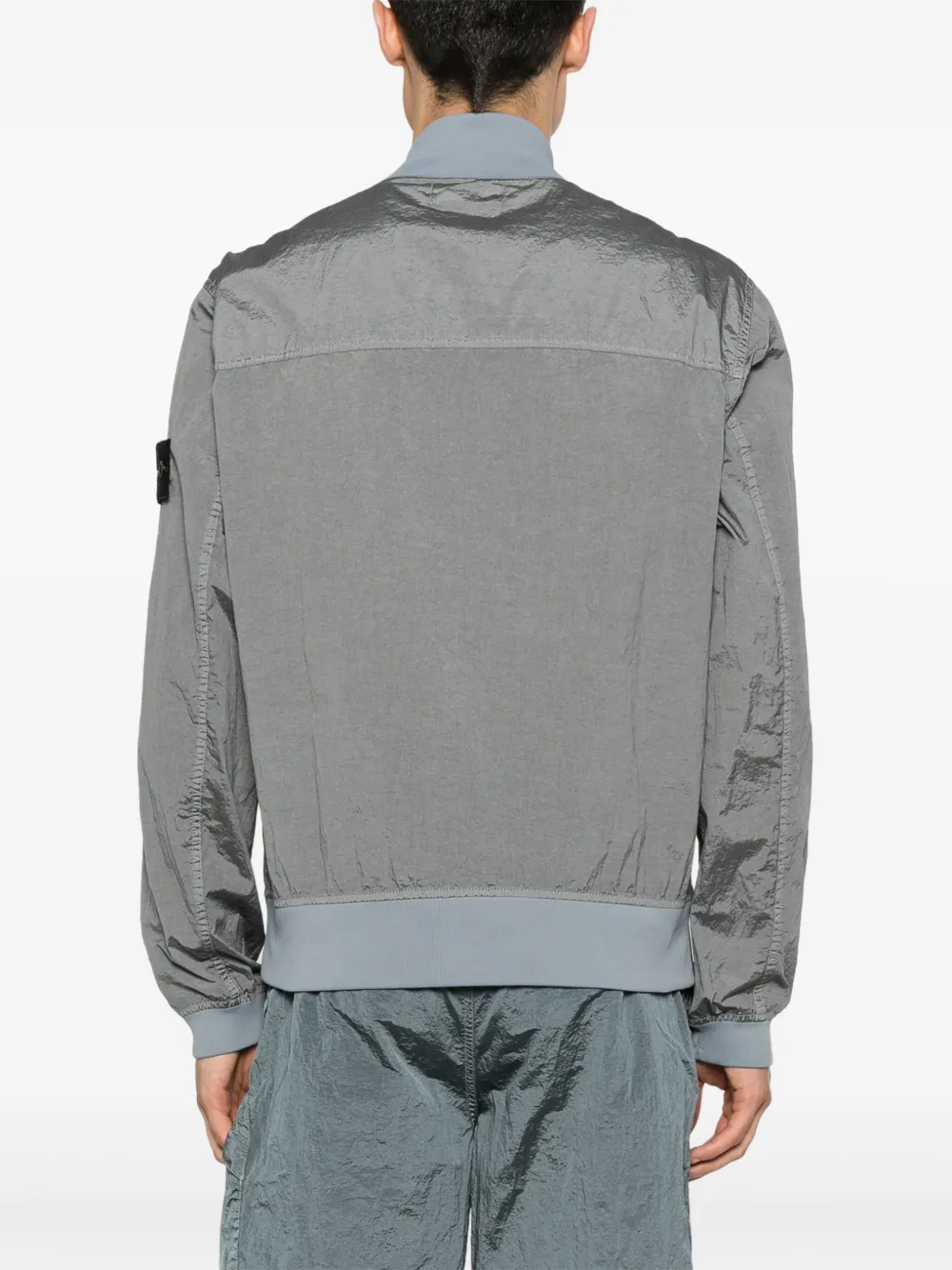 Stone Island Bomberjack met Compass-logopatch Grijs