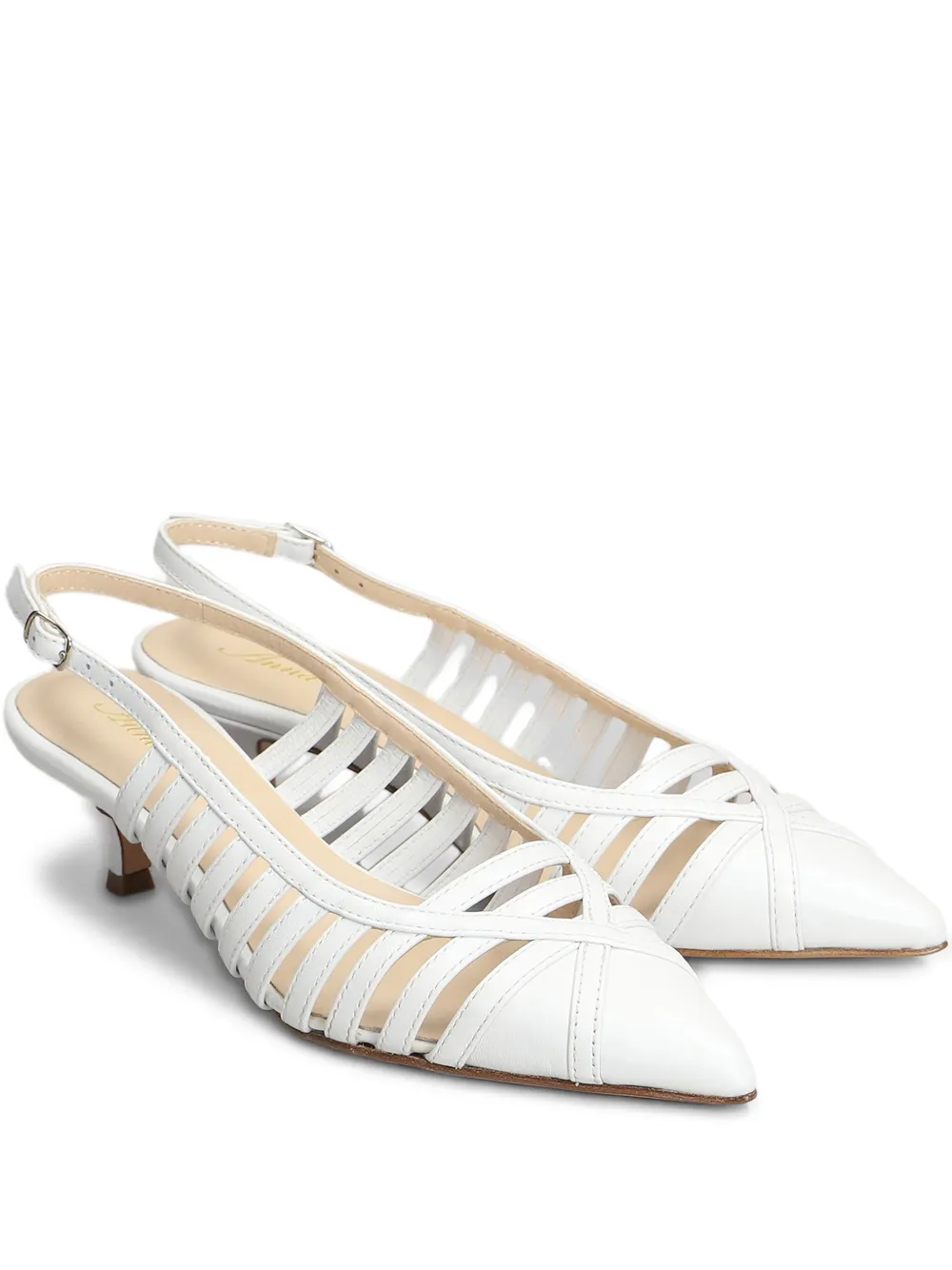 Anna F 55mm Leather Pumps In White