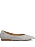 Anna F. crystal-embellished ballerina shoes - Silver