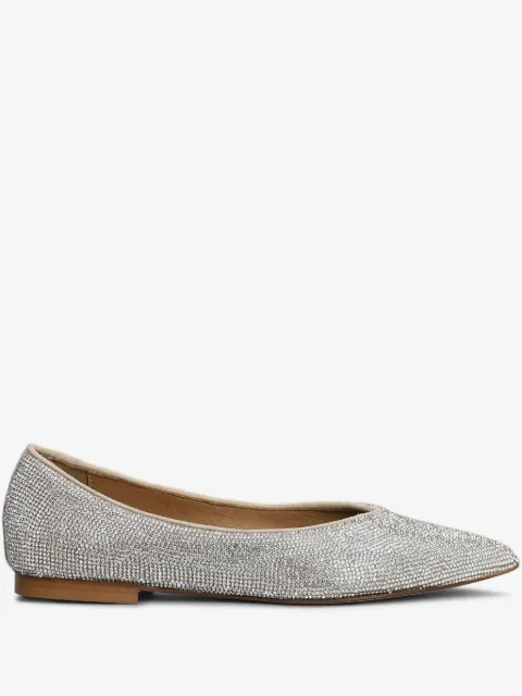 Anna F. crystal-embellished ballerina shoes 