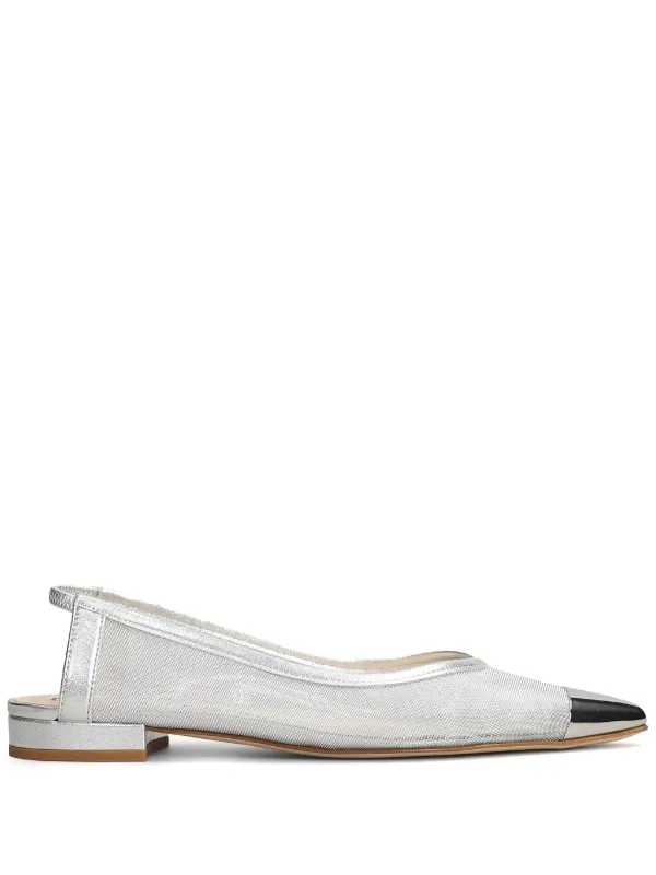 FABIO RUSCONI シルバーメッシュフラットシューズ ファビオルスコーニ FABIO RUSCONI フラットシューズ （シルバー