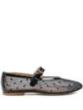 Fabio Rusconi polka-dot mesh ballet flats - Black