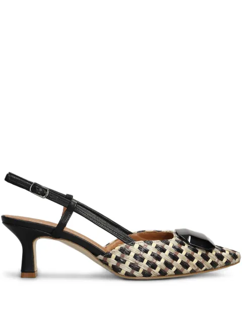 Julie Dee 65mm raffia pumps