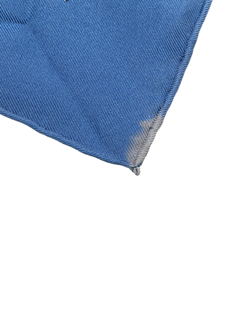 Pre-owned Hermes 1990-2024 Huile Rafraichissante A L Usage De La Toilette Parfumee Silk Scarf Scarves In Blue