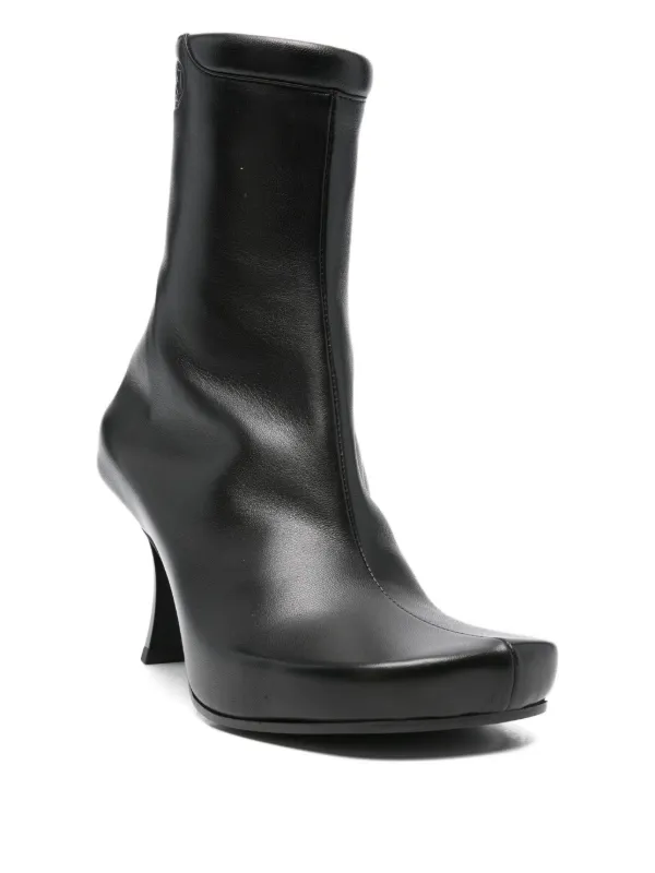 Balenciaga x Scholl Leather square-toe Boots | Black | FARFETCH