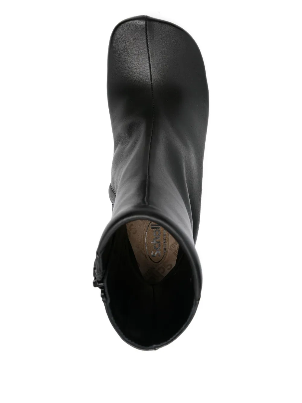 Balenciaga 75mm leather square-toe boots Zwart