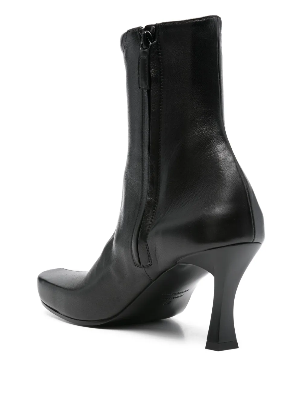 Balenciaga 75mm leather square-toe boots Zwart