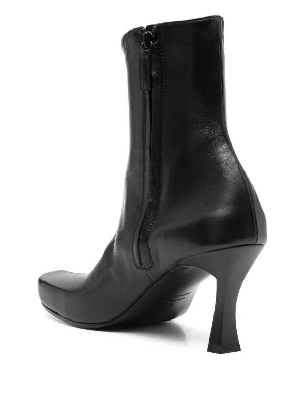 Balenciaga x Scholl Leather square-toe Boots | Black | FARFETCH