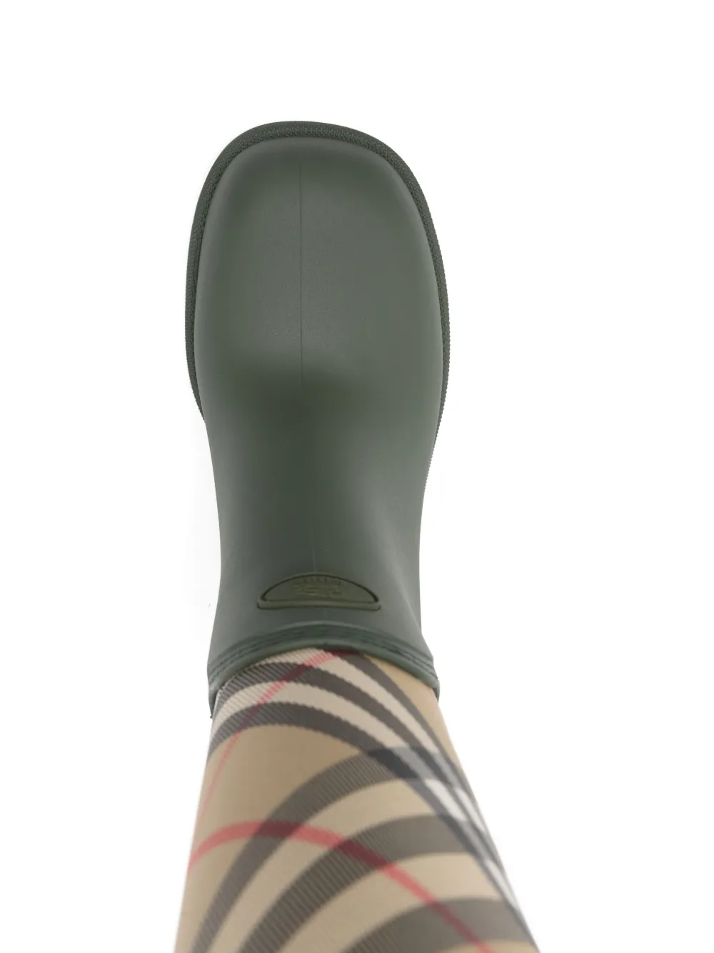 Burberry Marsh geruite laarzen met blokhak Groen